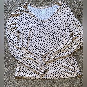 Printed long sleeve dress top